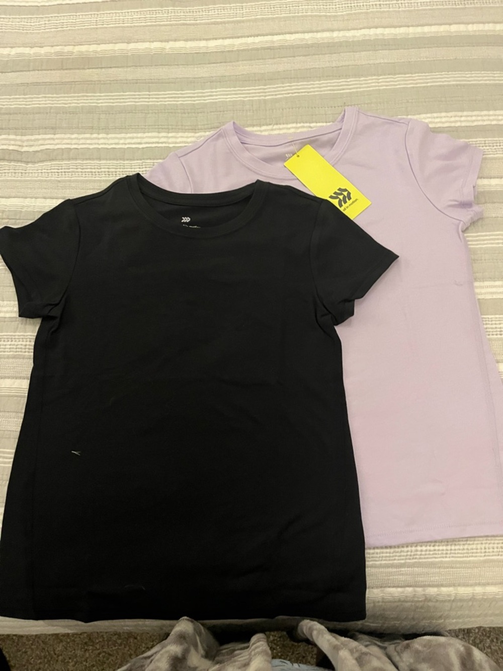 all in motion Black & Light Lavender Short Sleeve Tee 2-Pack